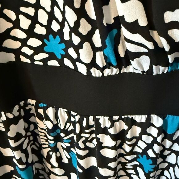 Apt. 9 Black and Blue Patterned Dress - Picture 2 of 6